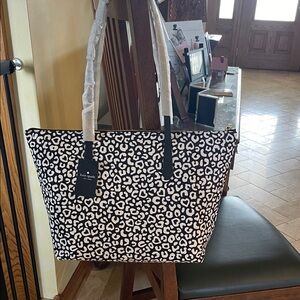 Kate Spade Black and White Animal Print Tote